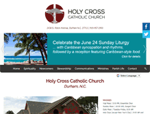 Tablet Screenshot of holycrossdurham.org